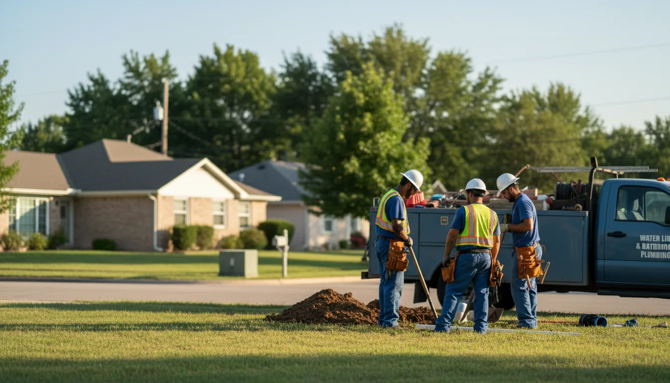 Residential water line and bathroom plumbing service in Hackberry, LA